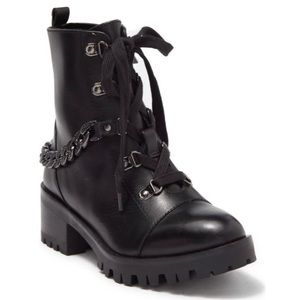 NEW KARL LAGERFELD PATRICE SLIPE ON ANKLE BLACK BOOT